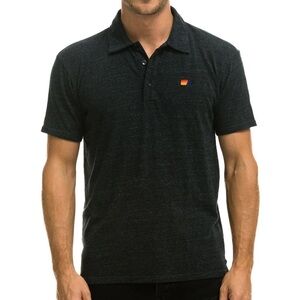 Aviator Nation Men's Charcoal Black Polo Shirt Size XS New